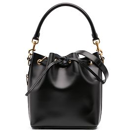 Borsa a secchiello Emmanuelle in pelle nera media Saint Laurent Nero
