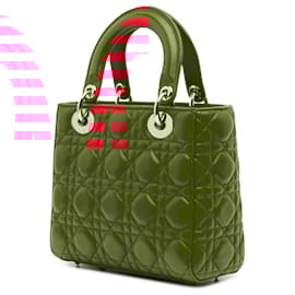 Dior-Dior Red Small Lambskin Cannage My ABCDior Lady Dior-Red