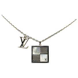 Louis Vuitton-Louis Vuitton Silver Silver Collier Dandy Necklace-Silvery