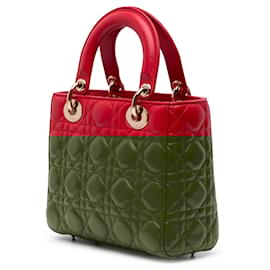 Dior-Dior Red Small Lambskin Cannage My ABCDior Lady Dior-Red
