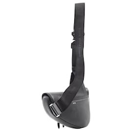 Dior-Dior Black Kim Jones Grained Calfskin Saddle Bag-Black