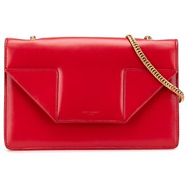 Bolsa transversal Betty pequena de couro vermelho da Saint Laurent Vermelho