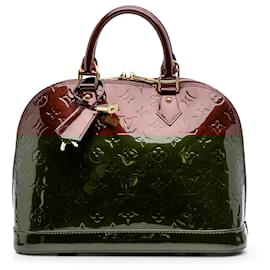 Louis Vuitton-Louis Vuitton Red Monogram Vernis Alma PM-Red,Dark red