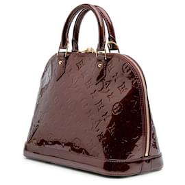 Louis Vuitton-Louis Vuitton Red Monogram Vernis Alma PM-Red,Dark red