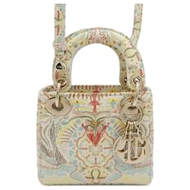 Dior-Dior White Micro Calfskin In Lights Lady Dior-White