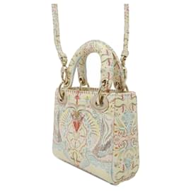 Dior-Dior White Micro Calfskin In Lights Lady Dior-White
