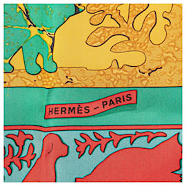 Hermès-Hermès Green Early America Silk Scarf-Other