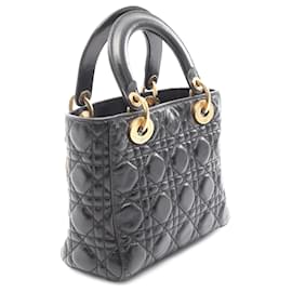 Dior-Dior Black Small Crinkled Patent Cannage My ABCDior Lady Dior-Black