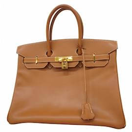 Hermès-Hermes Birkin 35 Handbag in Gold-Golden