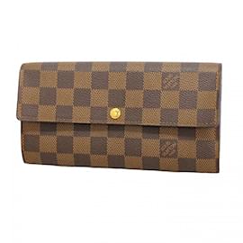 Louis Vuitton-Louis Vuitton Long Wallet Damier Portefeuille Sarah N61734 Ebene-Damier ebene