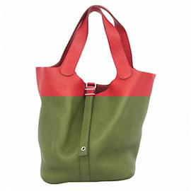Hermès-Hermes Picotin Lock MM Handbag-Red
