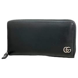 Gucci-Gucci Long Wallet GG Marmont-Black