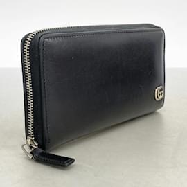 Gucci-Gucci Long Wallet GG Marmont-Black