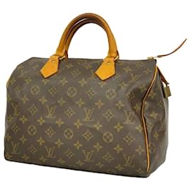 Louis Vuitton-Louis Vuitton Monogram Speedy 30 Handbag-Brown