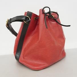Louis Vuitton-Louis Vuitton Epi Bicolor Petit Noe Shoulder Bag-Black,Red