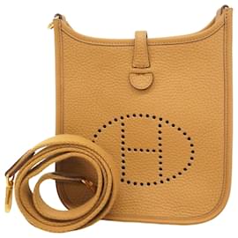 Hermès-Hermes Shoulder Bag Evelyn TPM in Biscuit-Other