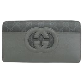 Gucci-Gucci Long Wallet GG Supreme Soho-Brown,Black