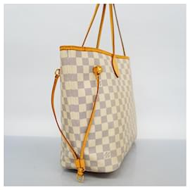 Louis Vuitton-Louis Vuitton Damier Azur Neverfull MM Tote Bag-White