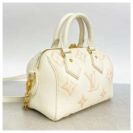 Louis Vuitton-Louis Vuitton Monogram Empreinte Bicolor Speedy Bandouliere 20 Handbag-Pink,White