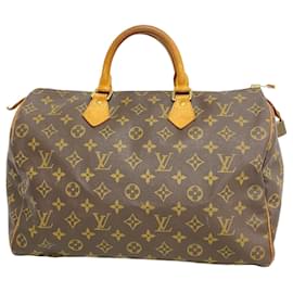 Louis Vuitton-Louis Vuitton Monogram Speedy 35 Handbag-Brown