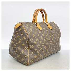 Louis Vuitton-Louis Vuitton Monogram Speedy 35 Handbag-Brown