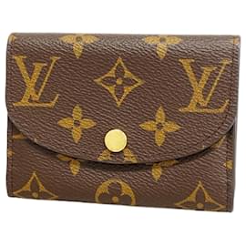 Louis Vuitton-Louis Vuitton Monogram Porto Monnaie Rosari Coin Case-Brown,Fuschia