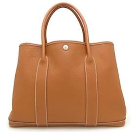 Hermès-Hermes Garden 36 PM Handbag-Brown