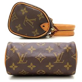 Louis Vuitton-Louis Vuitton Monogram Mini Speedy Shoulder Bag-Brown,Monogram