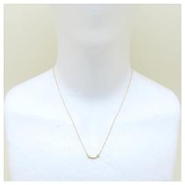 Tiffany & Co-Tiffany T Smile Necklace Mini in 18K Yellow Gold-Other