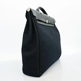 Hermès-Hermes Handbag Airbag MM Toile Officier-Black