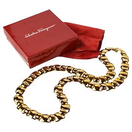 Cinturón de Cadena Vintage Vara de Salvatore Ferragamo Dorado