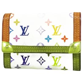 Louis Vuitton-Louis Vuitton Monogram Multicolor Coin Purse-White