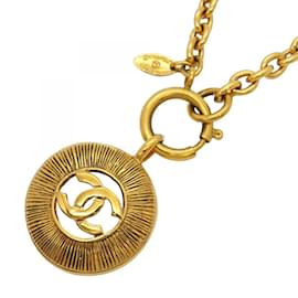 Chanel-Chanel Gold Plated Necklace with Coco Mark-Golden