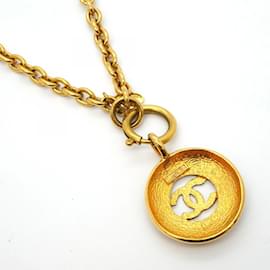 Chanel-Chanel Gold Plated Necklace with Coco Mark-Golden