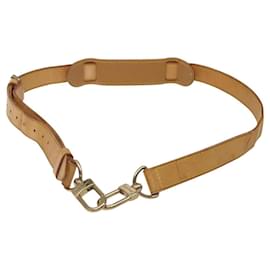 Louis Vuitton-LOUIS VUITTON Adjustable Shoulder Strap Leather 34.6""-42.1"" Beige Auth 123433-Beige