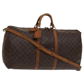 LOUIS VUITTON Monogram Keepall Bandouliere 60 Bolsa Boston M41412 LV Auth sw695 Monograma