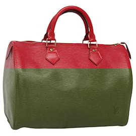 Louis Vuitton-LOUIS VUITTON Epi Speedy 30 Hand Bag Castilian Red M43007 LV Auth 123483-Red
