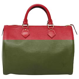 Louis Vuitton-LOUIS VUITTON Epi Speedy 30 Hand Bag Castilian Red M43007 LV Auth 123483-Red
