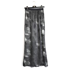 Chanel Pre Fall 2022 Grey CC Logo Devore Long Skirt Grey