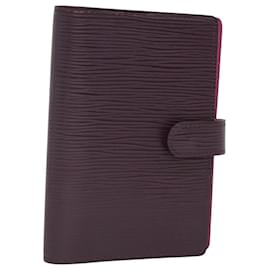 Louis Vuitton-LOUIS VUITTON Epi Agenda PM Day Planner Cover Cassis F2096K LV Auth MX503-Dark purple