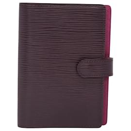 Louis Vuitton-LOUIS VUITTON Epi Agenda PM Day Planner Cover Cassis F2096K LV Auth MX503-Dark purple