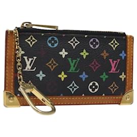 Louis Vuitton-LOUIS VUITTON Monogram Multicolor Pochette Cles Coin Purse M13664 Auth 123301-Black