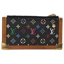 Louis Vuitton-LOUIS VUITTON Monogram Multicolor Pochette Cles Coin Purse M13664 Auth 123301-Black