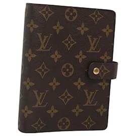Louis Vuitton-LOUIS VUITTON Monogram Agenda MM Day Planner Cover R20105 LV Auth BD1970-Monogram