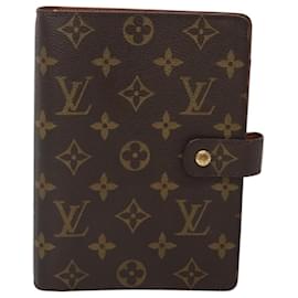 Louis Vuitton-LOUIS VUITTON Monogram Agenda MM Day Planner Cover R20105 LV Auth BD1970-Monogram