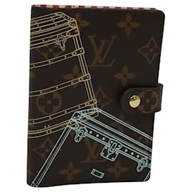 Louis Vuitton-LOUIS VUITTON Monogram Trunk Agenda PM Day Planner Cover R20031 LV Auth 123439-Monogram