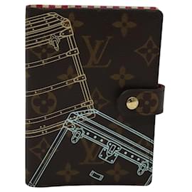 Louis Vuitton-LOUIS VUITTON Monogram Trunk Agenda PM Day Planner Cover R20031 LV Auth 123439-Monogram