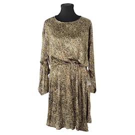 Autre Marque-Silk dress-Brown