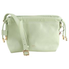Apc Bolsa de ombro de couro verde Verde