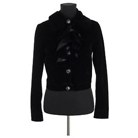 Manoush Blaue Samtjacke Blau